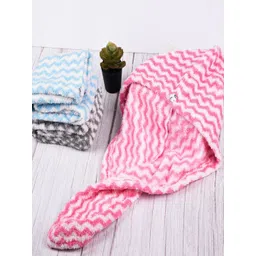 Kuber Industries Pink 3 Pieces Hair Wrapper 380 GSM-picture-17