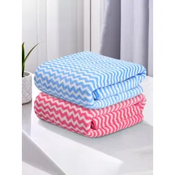 Kuber Industries Pink & Blue 2 Pieces Printed 280 GSM Ultra Absorbent Soft Hand Towels-picture-16