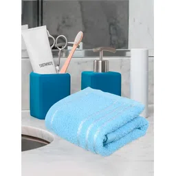 Kuber Industries Pink & Blue 5 Pieces 380 GSM Pure Cotton Face Towels-picture-16