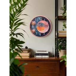 Kuber Industries Pink & Blue Printed Wall Clock-picture-41