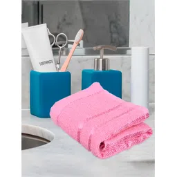 Kuber Industries Pink & Brown 4 Pieces Pure Cotton Highly Absorbent Face Towels-picture-27