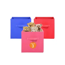 Kuber Industries Pink & Red 3 Pieces Durable Multi-Utility Organisers-picture-18