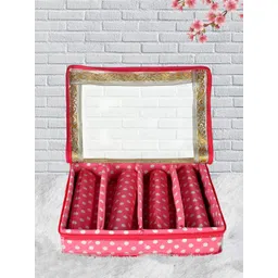 Kuber Industries Pink & Transparent Printed Jewellery Organizer-picture-18