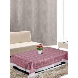 Kuber Industries Pink Geometric Printed Anti-Skid 4-Seater Table Cover-picture-18