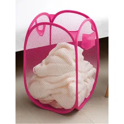 Kuber Industries Pink Mesh Laundry Basket 20 L-picture-32