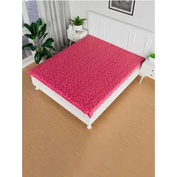 Kuber Industries Pink Polyester Water Resistant Mattress Protector-picture-13