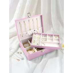 Kuber Industries Pink Set of 1 Regular Jewellery Organiser Organisers-picture-18