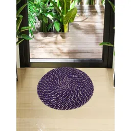 Kuber Industries Purple 2-Pieces Cotton Reversible Round Doormats-picture-28