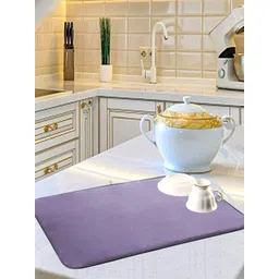 Kuber Industries Purple 2 Pieces Microfiber Reversible Water Absorption Dish Drying Mats-picture-32