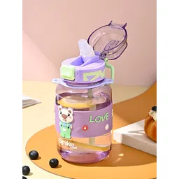 Kuber Industries Purple & Green Single Plastic Printed Water Bottle-picture-20