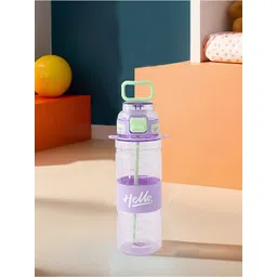 Kuber Industries Purple & Transparent Single Plastic Printed Water Bottle-picture-26