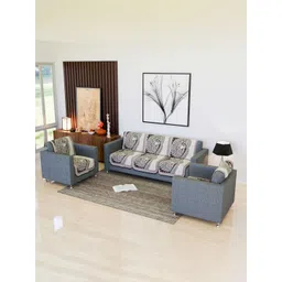 Kuber Industries Purple & White 10 Pieces Printed Cotton 5 Seater Sofa Covers-picture-27