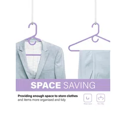 Kuber Industries Purple Pack Of 18 Multipurpose Cloth Hangers For Wardrobe image 4