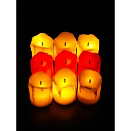 Kuber Industries  Red 12 Pieces LED Tea Light Candles-picture-17