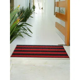 Kuber Industries Red & Black Striped Anti-Skid Doormat-picture-30