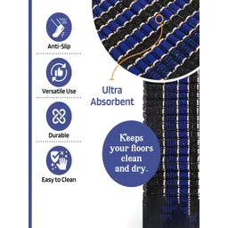 Kuber Industries Red & Blue 6 Pieces AntiSlip Cotton Doormats image 5