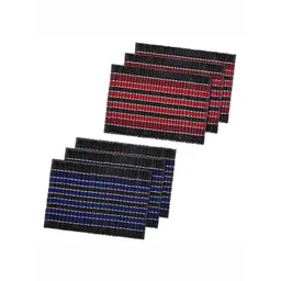 Kuber Industries Red & Blue 6 Pieces AntiSlip Cotton Doormats image 2