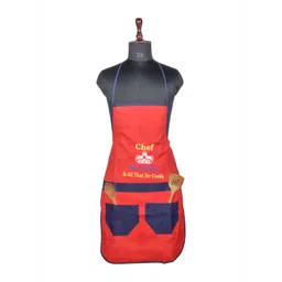 Kuber Industries Red & Blue Embroidered Kitchen Apron-picture-25