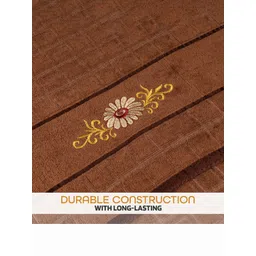 Kuber Industries Red & Brown 5 Pieces Striped 260 GSM Bath Towels image 4