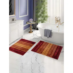 Kuber Industries Red & Brown Textured Microfiber Anti-Slip Doormats-picture-46