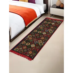 Kuber Industries Red & Green Printed Bed Side Runners-picture-38