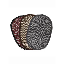 Kuber Industries Red & Grey 3 Pieces Printed Cotton Anti Slip Doormats-picture-19