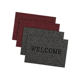 Kuber Industries Red & Grey 4 Pieces Anti Slip Doormats-picture-38