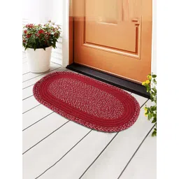 Kuber Industries Red & White Non Slip Cotton Door Mat-picture-14