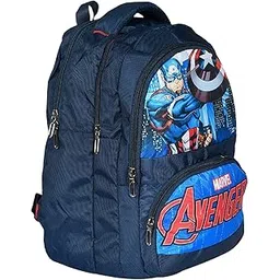 Kuber Industries School Bag For Girls, Boys|Marvel Avengers Print Kids School Bag|4 Compartment With Durable Zip (Blue)-picture-27