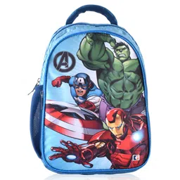 Kuber Industries School-College Bag | Marvel Team Avengers Backpack for Boys and Girls | 1 Compartment Backpack for Travel | Water Resistant Bookbag | Bag for Daily Routine | Large | Light Blue-Height 17 Inch-picture-18
