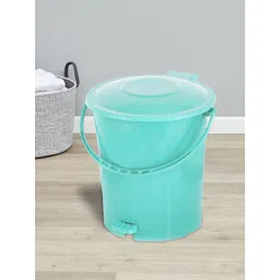 Kuber Industries Set Of 2 Blue & Black Solid 10L Pedal Dustbin With Handle-picture-41