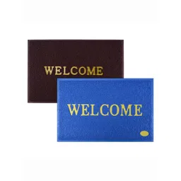 Kuber Industries Set Of 2 Blue & Maroon Anti-Skid Doormats-picture-25