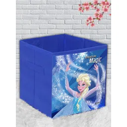 Kuber Industries Set of 2 Blue Disney Frozen Print Foldable Laundry Basket With Lid-picture-34