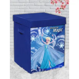 Kuber Industries Set Of 2 Blue Disney Frozen Printed Foldable Laundry Bags-picture-32