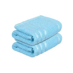 Kuber Industries Set Of 2 Blue Striped Cotton Face Towels-picture-36