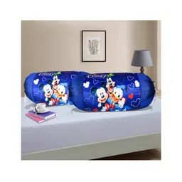 Kuber Industries Set of 2 Bolster/Side Pillow Cover | 16"x32" Cylindrical Masland/Masand Long Pillow Cover For Diwan Pillows | Disney- Blue-picture-11