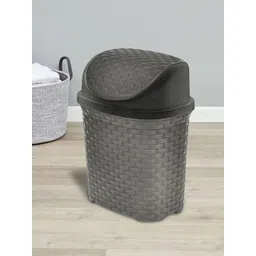 Kuber Industries Set Of 2 Brown & Grey Solid Dustbin-picture-38