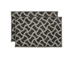 Kuber Industries Set of 2 Brown Velvet Doormat-picture-32