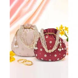 Kuber Industries Set Of 2 Embroidered Potli Bag-picture-20