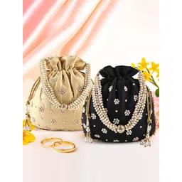 Kuber Industries Set Of 2 Embroidered Potli Clutches-picture-23