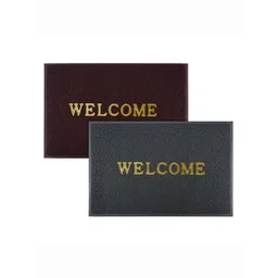 Kuber Industries Set Of 2 Maroon & Grey Anti-Skid Doormats-picture-32