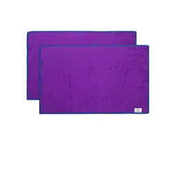 Kuber Industries Set Of 2 Purple & Blue Solid Shaggy Microfiber Anti-Skid Rectangular Doormat-picture-27