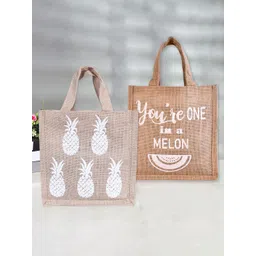 Kuber Industries Set Of 2 Typography Printed Lunch bags With Handle For Office-picture-43