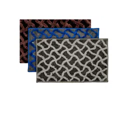 Kuber Industries Set Of 3 Brown & Blue Anti-Slip Door Mats-picture-38