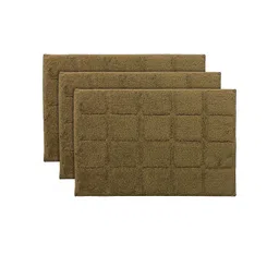 Kuber Industries Set Of 3 Brown Textured Velvet Doormats-picture-29