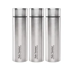 Kuber Industries Set Of 3 Silver-Toned Stainless Steel Water Bottle 1000 Ml-picture-23
