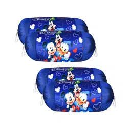 Kuber Industries Set of 4 Bolster/Side Pillow Cover | 16"x32" Cylindrical Masland/Masand Long Pillow Cover For Diwan Pillows | Disney- Blue-picture-15
