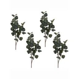 Kuber Industries Set of 4 Green Orchid Artificial Flowers With Pot-picture-24