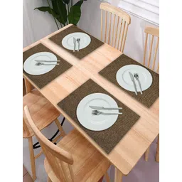 Kuber Industries Set Of 6 Brown Solid Table Placemats-picture-24