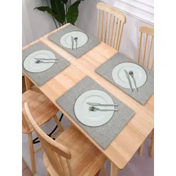 Kuber Industries Set Of 6 Grey Solid Jute Table Placemats-picture-18